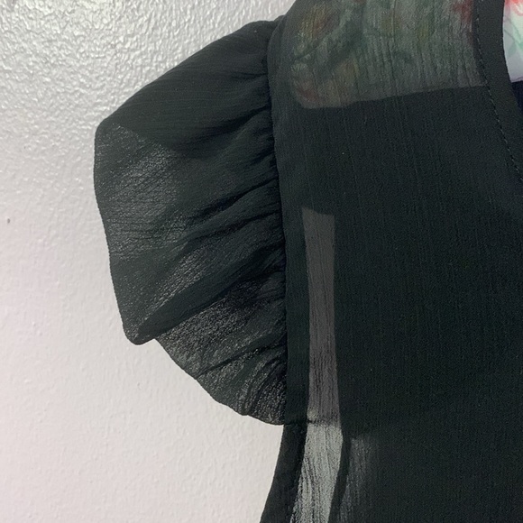 3/25$ Sheer blouse with bow - Picture 3 of 6